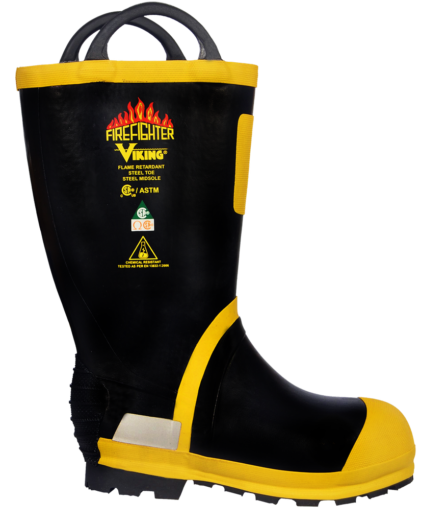 Viking Firefighter Felt Lined Rubber Boots WFR Wholesale Fire & Rescue